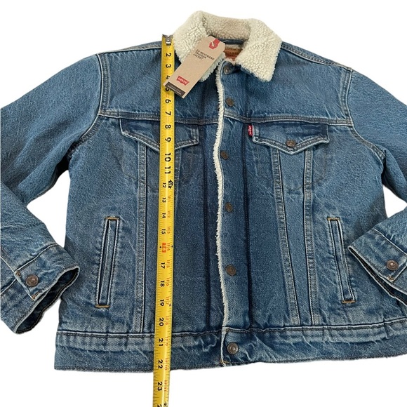 Levi’s Original Ex-Boyfriend Trucker Sherpa Jean Jackets Size Small - Picture 12 of 17